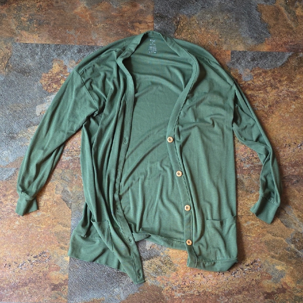 Kyte BABY Bamboo Jersey Adult Cardigan S Hunter